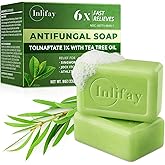 Inlifay Antifungal Soap Bar for Men: Anti Fungal Skin Soap for Athlete's Foot, Jock Itch, Ringworm - Tea Tree Fungus Soap for Active People Daily Body Cleansing