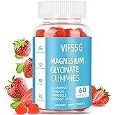 Magnesium Glycinate Gummies 400mg, Sugar Free Gummies with Magnesium L-Threonate 200mg - Magnesium Supplement Chewable Gummie
