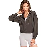 Taurus Womens Cropped Zip Up Hoodies Long Sleeve Lightweight Jacket with Pockets Hooded Sweatshirt Fashion Outfits