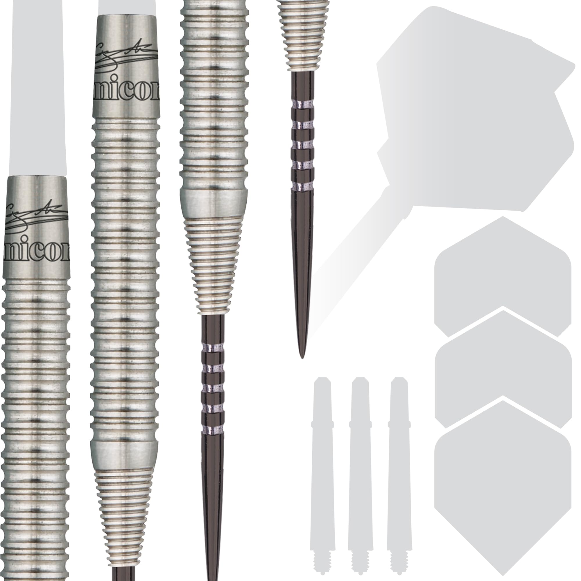 Unicorn Steel Tip Professional Darts Barrels Only | Gary 'The Flying Scotsman' Anderson Purist Player Development Lab Phase 4 | 90% Natural Tungsten Barrels | 27 g