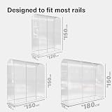 Vivo Technologies 4ft Transparent Clothes Garment Rail Cover Zip Over Cover view 7