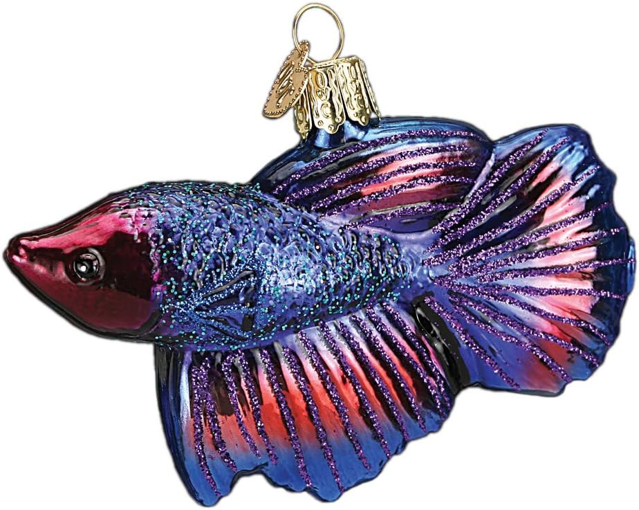 Ornaments - Old World Christmas Ornaments: Fish Collection Glass Blown Ornaments for Christmas Tree, Betta