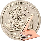 Book Embosser Personalized - Custom Embosser Stamp for Library &amp; Book Lovers, 50+ Designs Including Floral &amp; Monogram - Wedding Embosser for Invitations &amp; Envelopes, Brass Clip &amp; Metal Mold