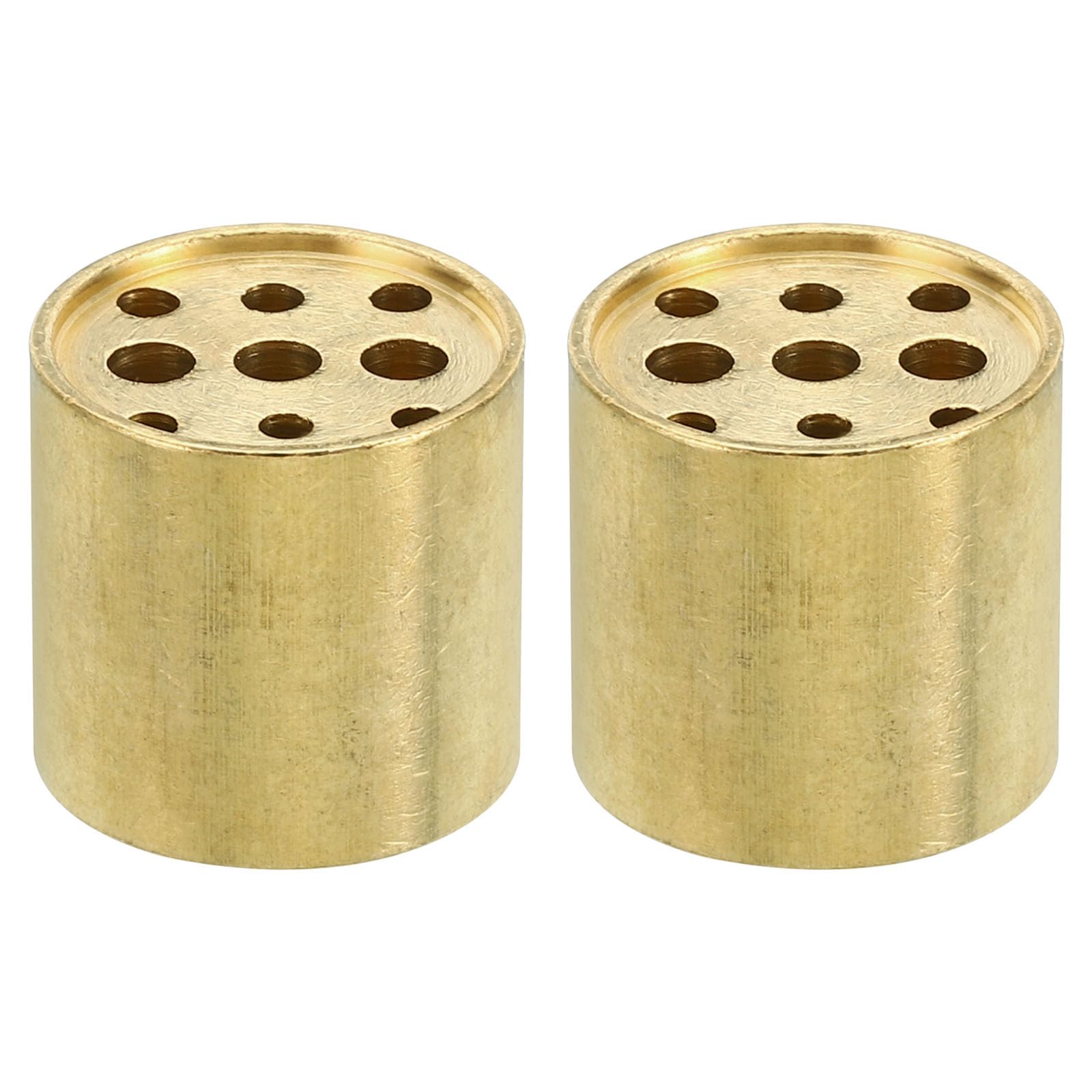 PATIKIL Incense Holder, 2 Pack Brass Incense Cone Burner Stick Holder with 9 Holes Incense Stand Base for Yoga Spa Room Home Office, 0.8" Dia. 0.8" Tall