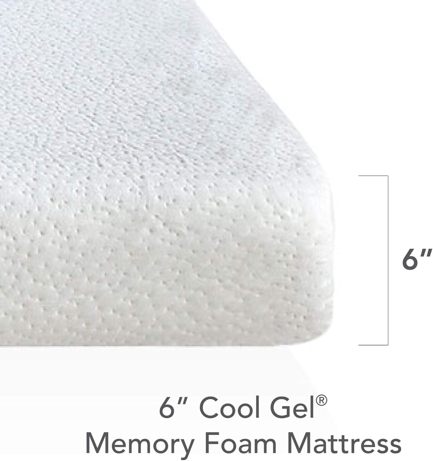 Classic Brands Cool Gel Memory Foam 6-Inch Mattress, CertiPUR-US Certified , Twin, White,410106-1110: Furniture & Decor