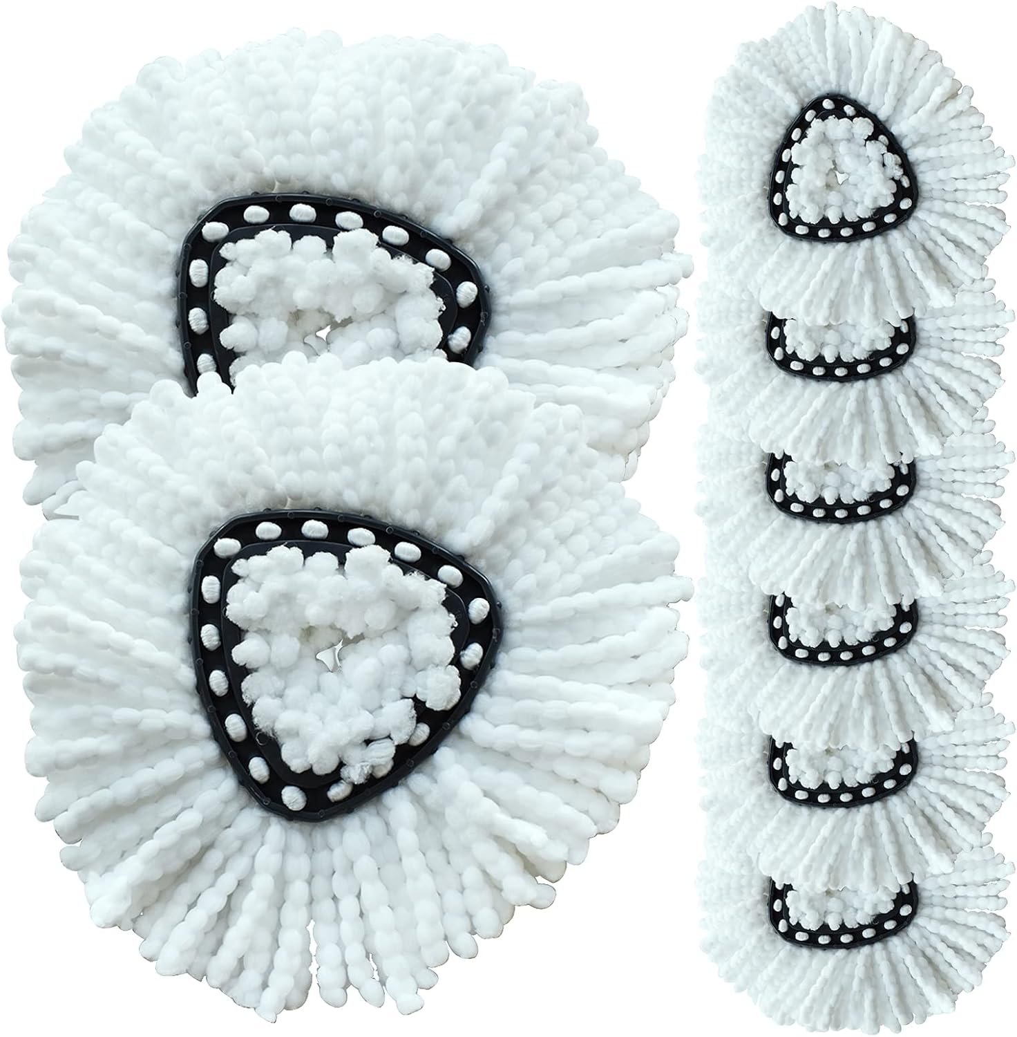 10Pack Spin Mop Replacement Head for O-Ceda, 100% Microfiber Washable Spin Mop Refill Head Replacement, 360° Spinning Micro Replacement Mop Head for Easy House Cleaning Floor Mopping: Health & Personal Care