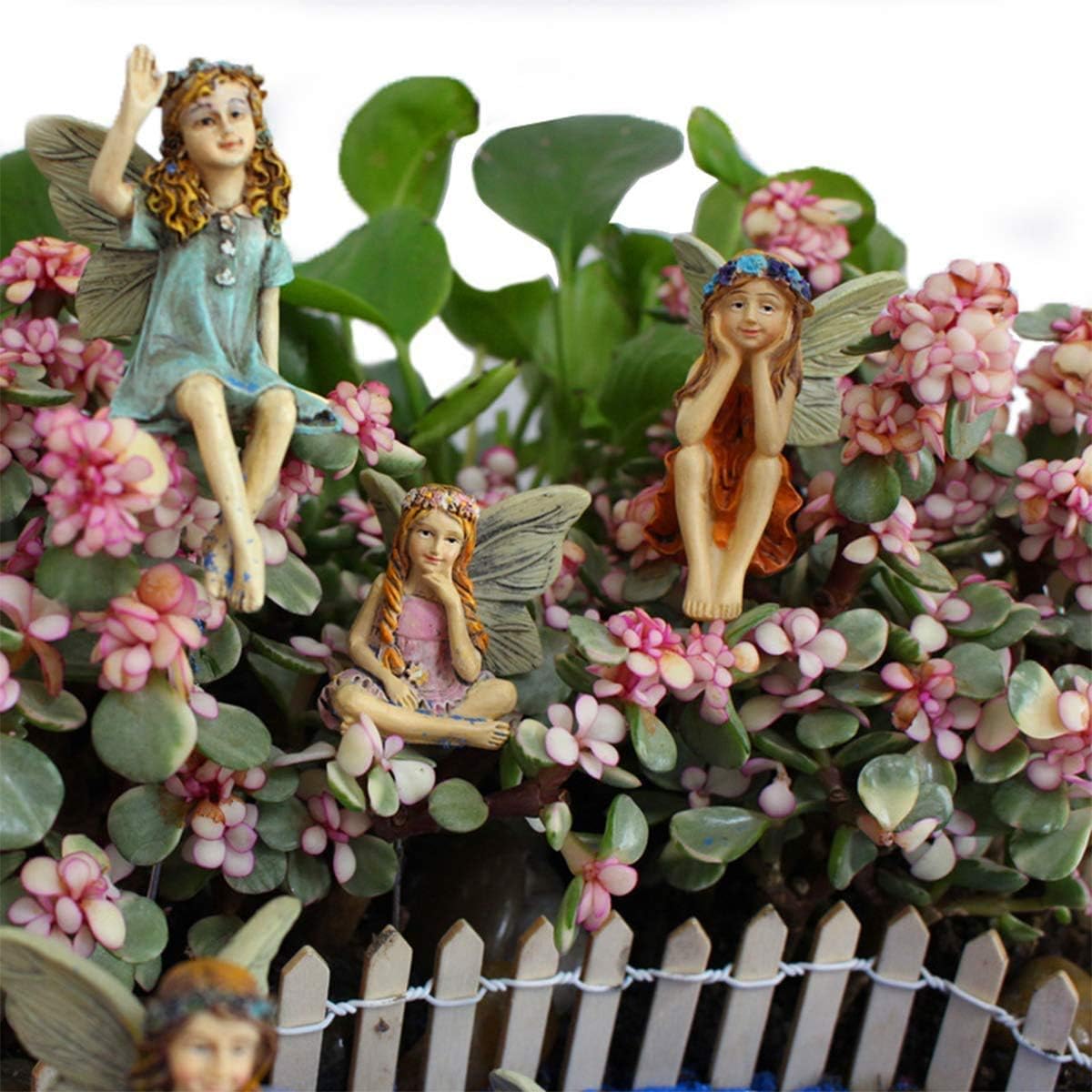 XILETU Miniature Fairies with Stable Stakes - 6 Different Fairies Patio Decor & Garden Ornaments Party Supplies Yard Stakes Decorative for Outdoor Christmas: Garden & Outdoor