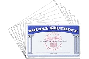 BODUOYEJIEYI 7 Pack Social Security Card Protector/Medicare Card Protector Sleeve/Social Security Card Holder/Credit Card Sleeves/Protective case for Drivers License、Credit Card 、SSN Card，3.8x2.32in.