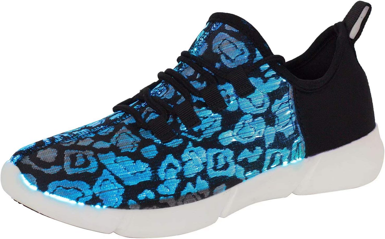 Fiber Optic LED Shoes Light Up Sneakers for Women Men with USB Charging Flash.