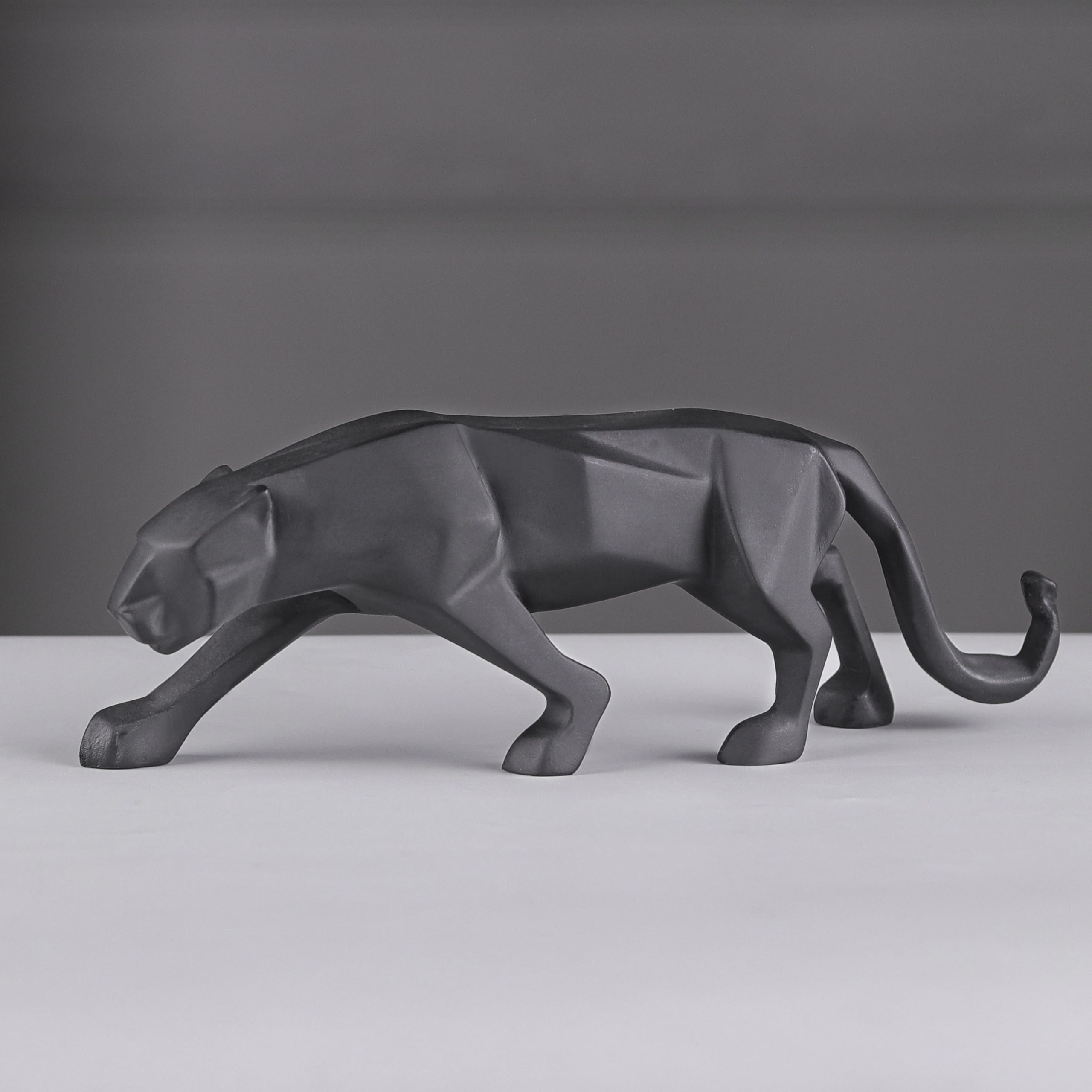 Photo 1 of Artarium Modern Art Geometric Jaguar Figurine Black Panther Sculpture for Home, Office Gifts for Boyfriend Car Dashboard Decor Abstract Resin Animal Showpiece Size -3.14 Inch