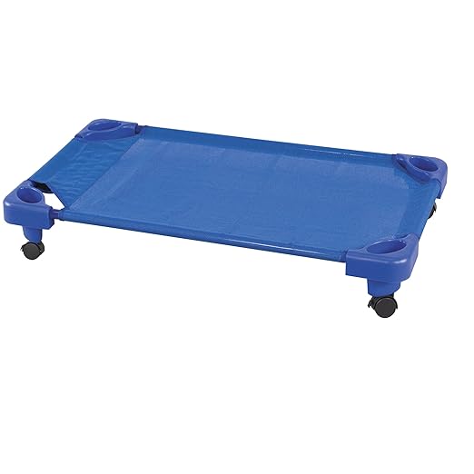 ECR4Kids Toddler Naptime Cot with Wheels, Stackable Daycare