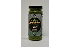 SAMBAR KITCHEN ESSENTIALS SAMBAR KITCHEN | Mint Chutney - Authentic Southern Indian Gourmet Chutney (7.5oz, 1)