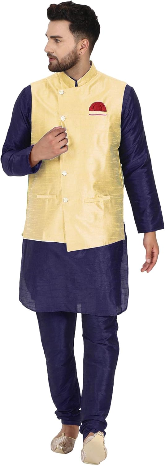 mens kurta pajama set with jacket