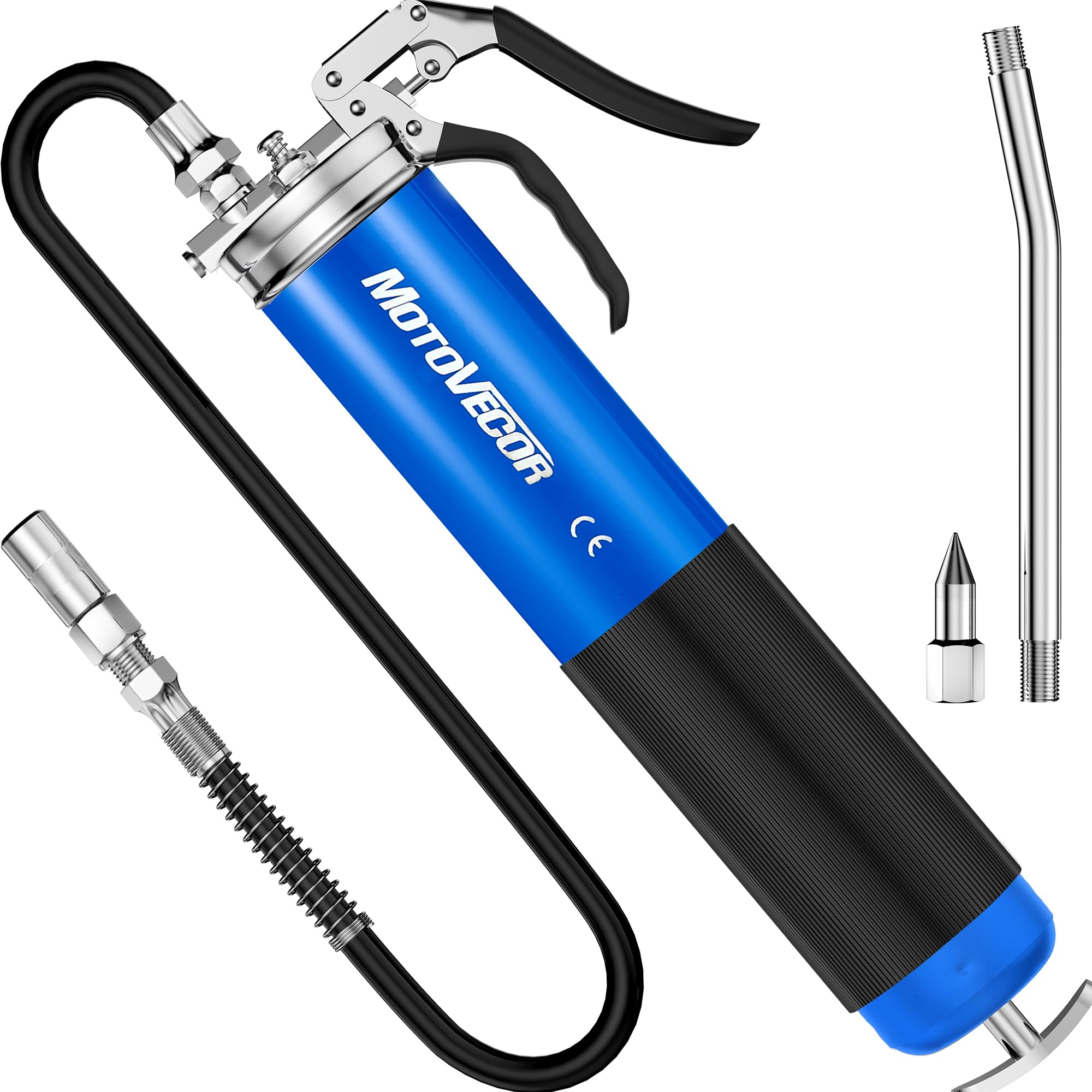 Photo 1 of Heavy Duty Pistol Grip Grease Gun, 6000 PSI High Pressure with Extra-Long 27'' Reinforced Flex Hose, Professional Greasing Tool for Automotive, Farm, Industrial & Marine Equipment