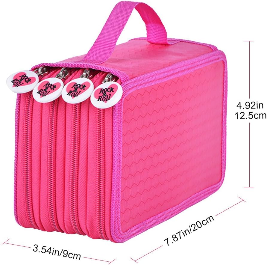 Yosoo Oxford Multi-Layer Pencil Folder, Red, 1 Stück (1er Pack) - Image 3