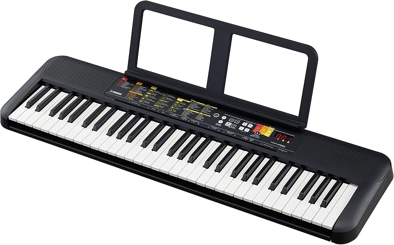 PSR-F52 Clavier Arrangeur - Un clavier compact pour les débutants avec 61 notes, 144 sonorités d'instruments et 158 styles. finition en noir