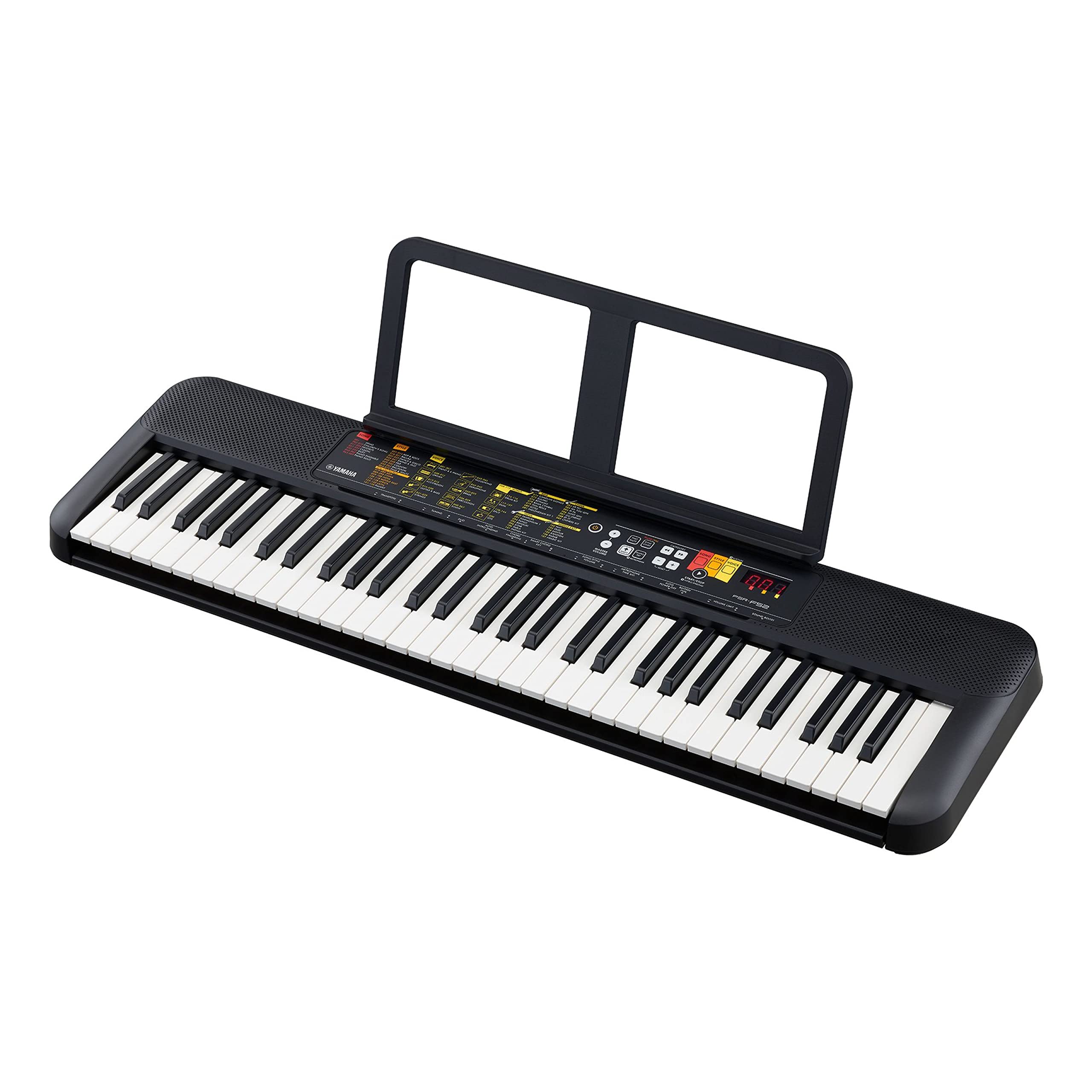 Yamaha PSR-F52 Digital Keyboard Black - Compact Digital Keyboard for Beginners with 61 Keys, 144 Instrument Sounds and 158 Accompaniment Styles