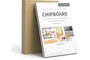 BOCIZUFSTAR Chipboard Sheets 8.5" x 11" - 10 Sheets, 80PT Thick for Book Binding, Scrapbooking, Art Projects, and Packaging