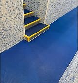 BWKJMY Non Slip Drainage Outdoor Rubber Mat 90x300cm 5.5mm Blue view 2