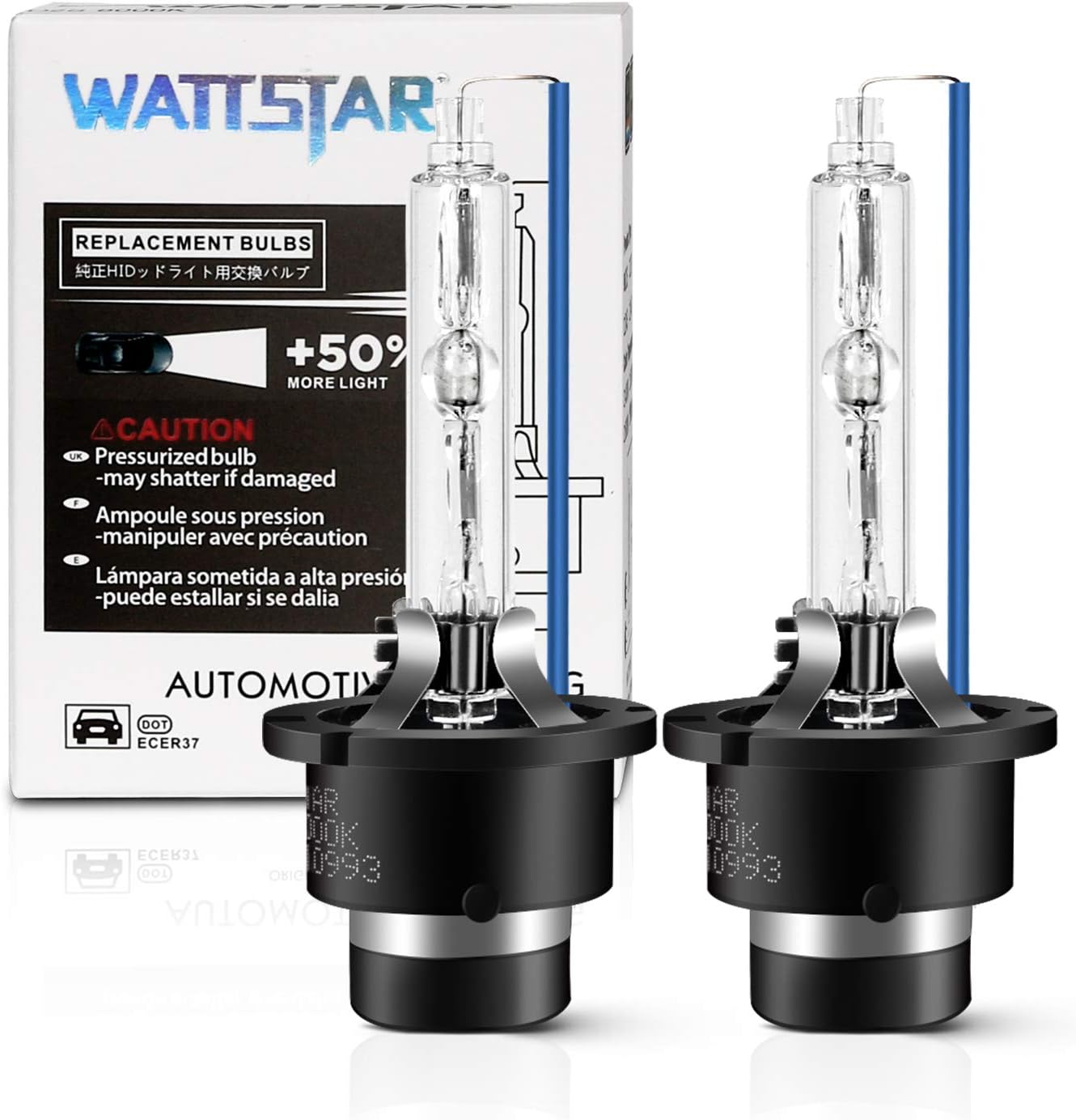 wattstar Replacement Bulb, D2S 6000K,Headlight, OEM Quality, 35W HID Headlight, Xenon Bulbs (pack of 2)……