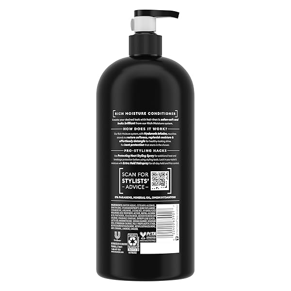 TRESEMMÉ RICH MOISTURE MOISTURIZING CONDITIONER WITH PUMP FOR DRY HAIR FORMULATED WITH PRO STYLE TECHNOLOGY 39 FL OZ