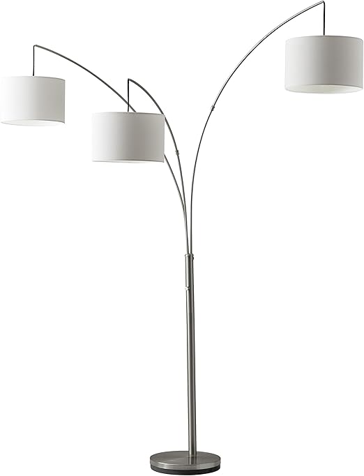 Adesso 4238 22 Trinity Arc Lamp Satin Steel Floor Lamps Amazon