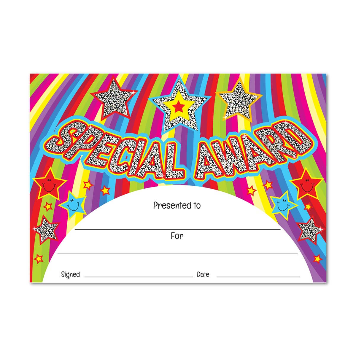 'Special Award' Sparking Certificate from SuperStickers (A5). Pack of 20.