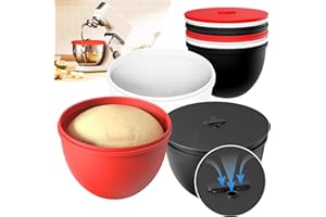 COOBL Silicone Bowl Liners for 5 QT KitchenAid Mixers (3-Piece Set) - Adjustable Fermentation Hole Lid, Quick Replacement