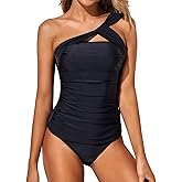 Tempt Me Two Piece Tankini Bathing Suits for Women One Shoulder Swim Top with Bottom Swimsuits