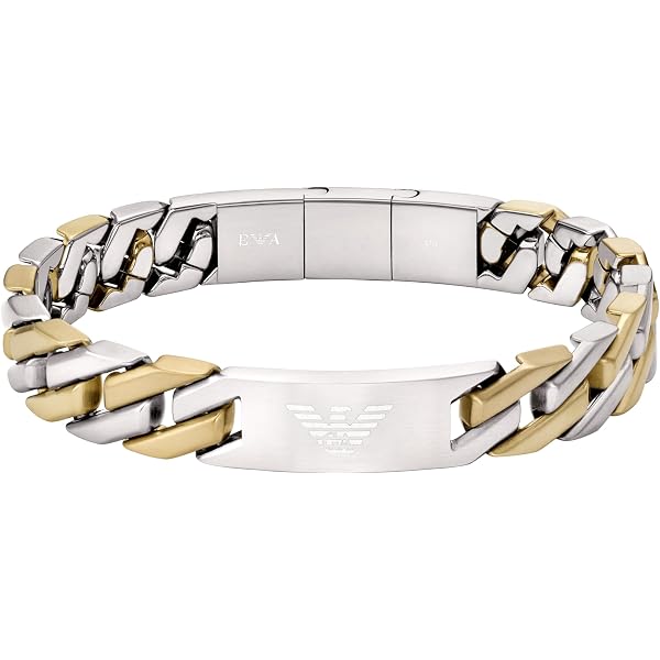 Amazon.com: Emporio Armani Men's Black ID Bracelet (Model Amazon.com: Emporio Armani Men's Black ID Bracelet (Model