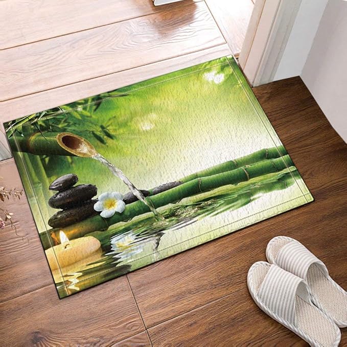 gwregdfbcv Bambú Verde Qingshuihe 3 Piedra Redonda Negra Hermosa Flor