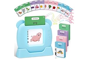 WEELIKEE Sight Words Talking Flash Cards for 2 3 4 5 6 Year Old Boys Girls,Speech Therapy Toys Autism Toys Preschool Educational Toys
