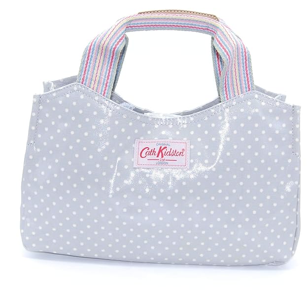 Cath Kidston Mini tote shped mini dot grau mit kleinen weißen Punkten oilcloth kleine Handtasche 32 cm x 21 cm x 11 cm