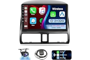 Leadfan Car Stereo Radio for Honda CRV 2002-2006 with Wireless Apple CarPlay Android Auto, 9" IPS Touch Screen Support WiFi GPS Navigation/Bluetooth 5.1/Mirror Link/FM/Back-up Camera+SWC/Split Screen