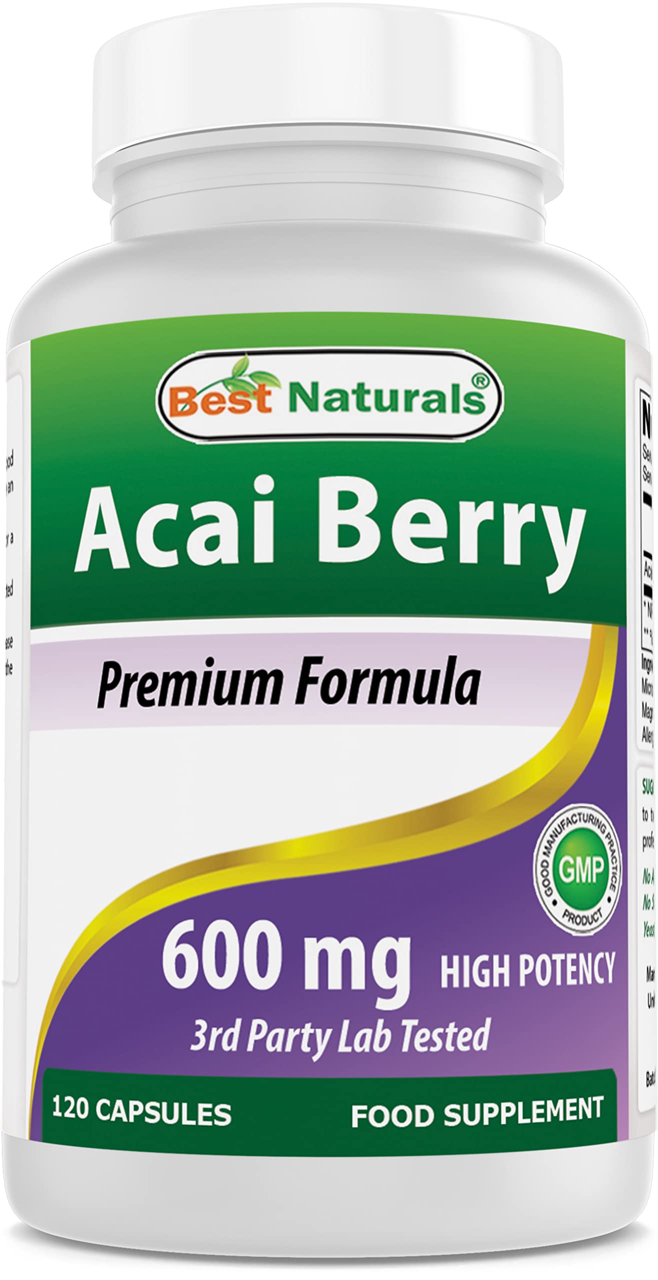 Best Naturals Acai Berry 600 mg 120 Capsules