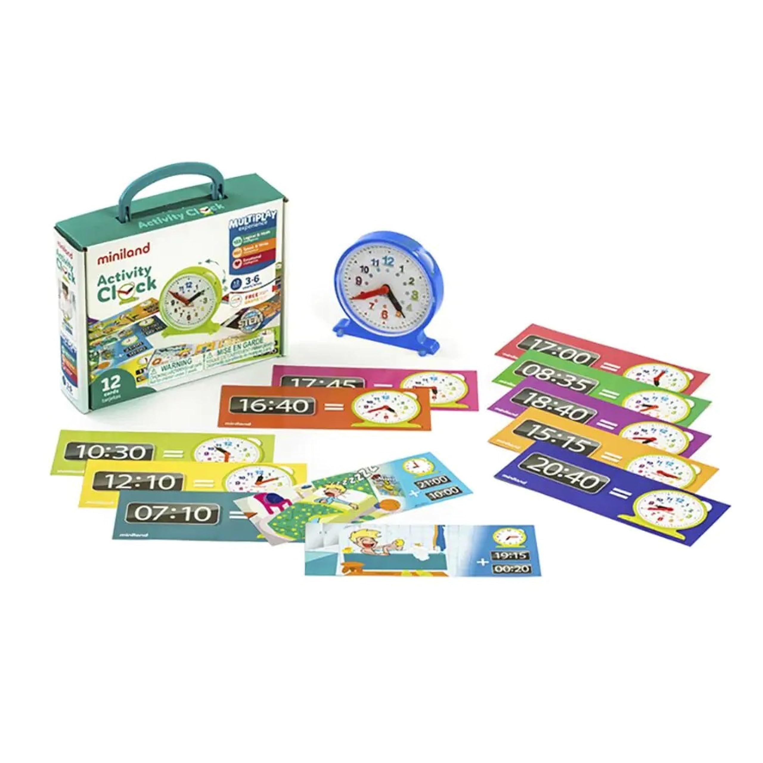 Miniland Activity Clock with 12 Activies 45311