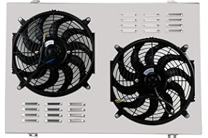 KUUHLERSAT Aluminum Shroud Electric Fan for 1973-1991 Chevy C/K C10 C20 K10 K20 GMC C2500 5.7L