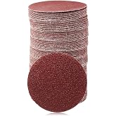 SPEEDWOX 100PCS 3" 40 Grit Sanding Discs, Hook and Loop No Hole Sandpaper | 3 Inch Sander Disc No Hole Design, for Drill Grinder Rotary Tools, Wood Metal Paint Sanding