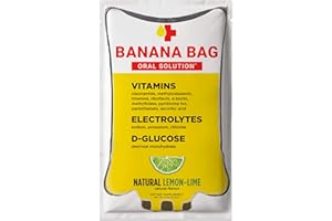 Banana Bag Oral Solution Packets – Natural Lemon Lime 5pk | A Refreshing Blend of Electrolytes, Vitamin C, and B-Complex for Daily Hydration and Energy | Perfect for Any Lifestyle.