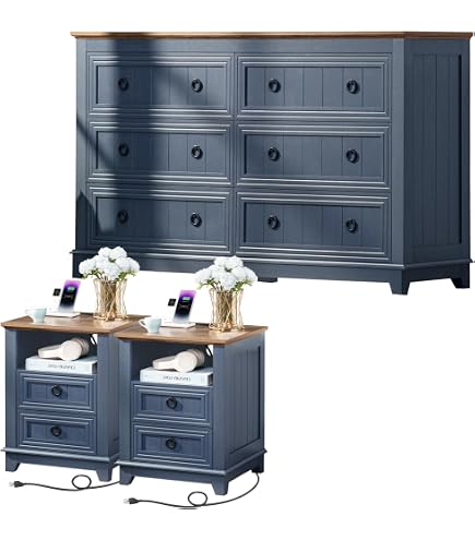 ashley furniture blue dresser Simmenfort Full Platform Bed with Dresser and Chest in Navy Blue  Luna  Furniture