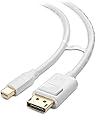 Cable Matters Mini DisplayPort (Thunderbolt&trade; 2 Port Compatible) to DisplayPort Cable in White 6 Feet - 4K Resolution Ready
