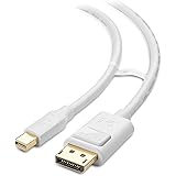 Cable Matters Mini DisplayPort (Thunderbolt&trade; 2 Port Compatible) to DisplayPort Cable in White 6 Feet - 4K Resolution Ready