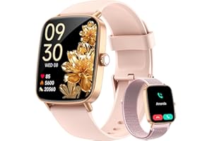 Smart Watch for Women, 1.85" HD AMOLED Fitness Tracker (Answer/Call) with 24/7 Heart Rate/Sleep/SpO2 Monitor for iPhone &amp; Android, 120+ Sports Modes Smartwatch with IP68 Waterproof, 2 Bands5.0 out of 5 stars 40$69.99