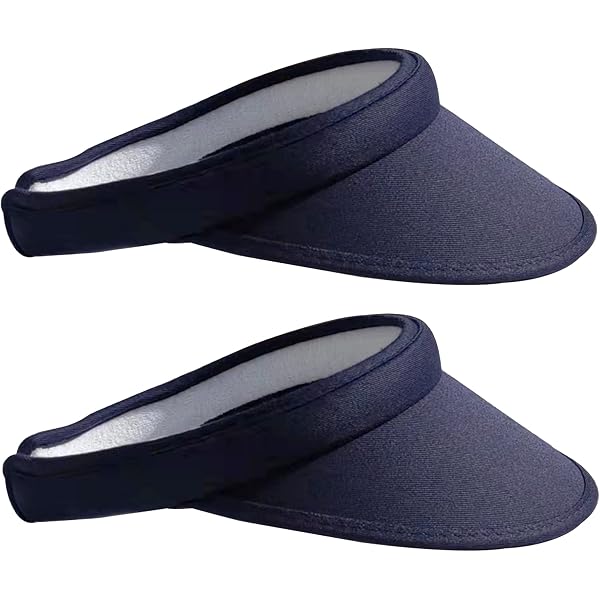 4 Pack Sun Visor Hats Women Men Clip on Cotton Wide Brim  display picture 3