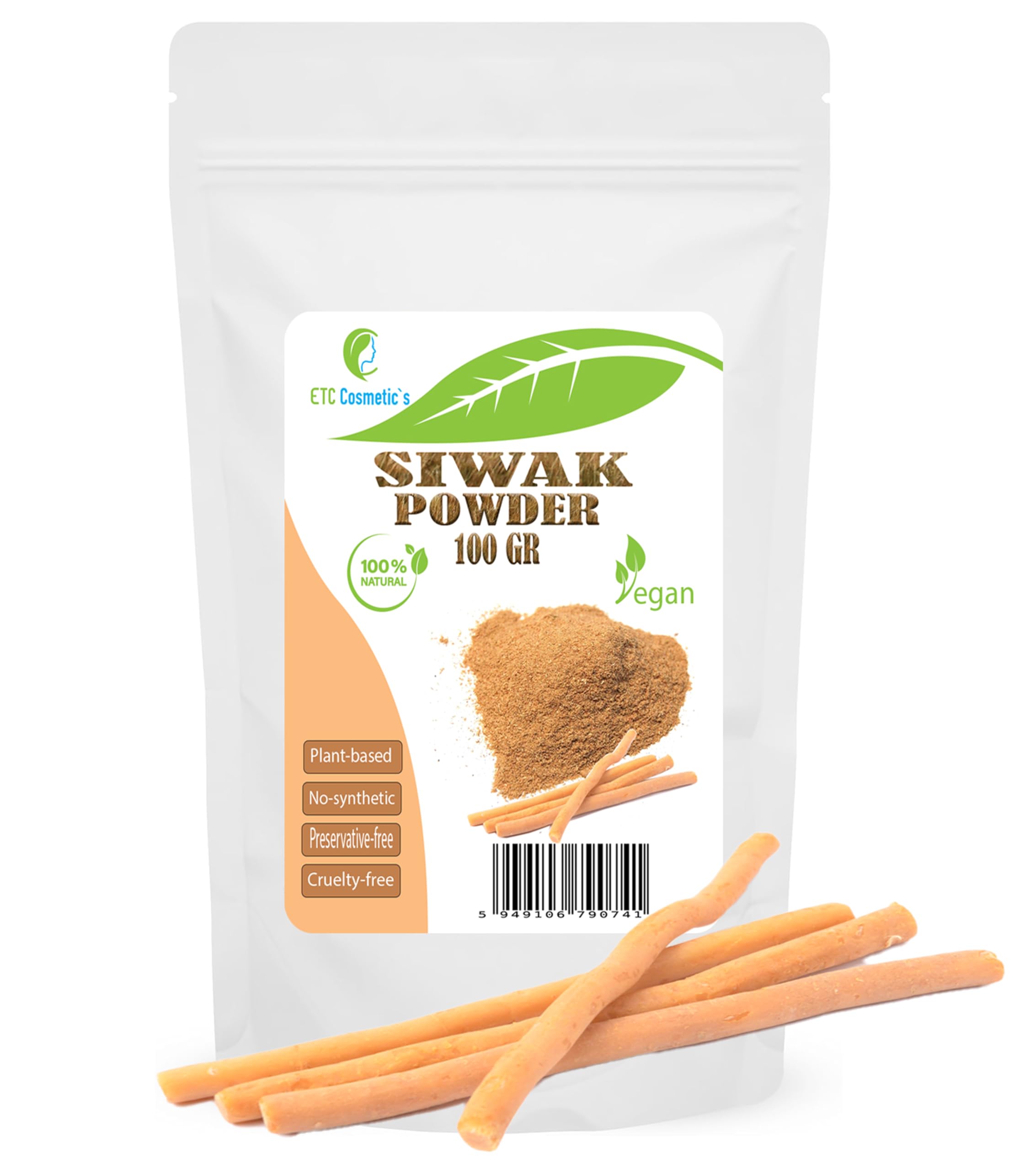 Siwak (Miswak) Powder, salvarado persica, 100% Only Miswak (siwak) Powder - Dental Care | Natural Toothpaste | Whitening Teeth | Oral Care – 100 gr