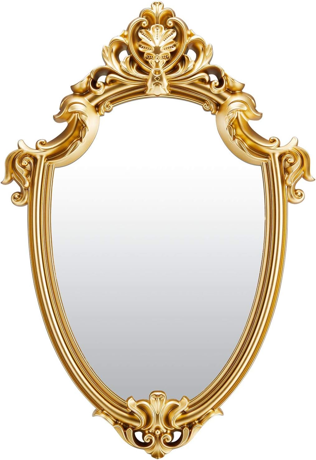 Mirrors - OMIRO Decorative Wall Mirror of Gold Shield Shape, 16