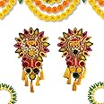Set of 2 Shubh Labh Handmade Velvet Door Hangings Indian Heavy Work Hanging for Entrance Door Indian Traditional Festival Decoration,Diwali Decor Events 11