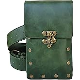 Larswon Renaissance Bag Medieval Belt Pouch Leather Belt Pouch Leg Phone Holder Festival Faire Accessories