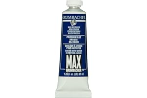 Grumbacher Max Water Miscible Oil Paint, 37ml/1.25 oz, Prussian Blue