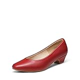 DREAM PAIRS Women's Mila Low Chunky Heel Pump